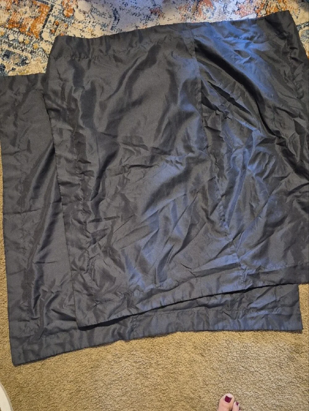Macy's Solid Dark Black Pillow Sham Set